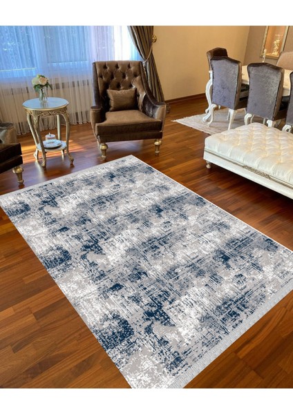 Decoser 4042 Mavi Yıkanabilir Pamuk Tabanlı Kilim