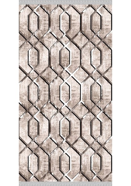 Decoser 4074 Kahverengi Bej Renk Kaymaz Yıkanabilir Kilim fiyatları