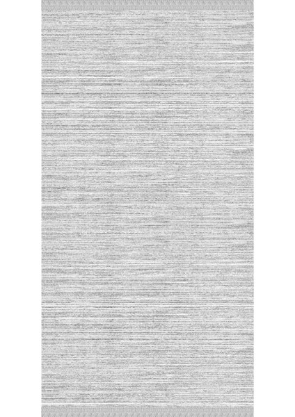 Decoser 8002 Düz Gri Yıkanabilir Pamuk Tabanlı Kaymaz Kilim