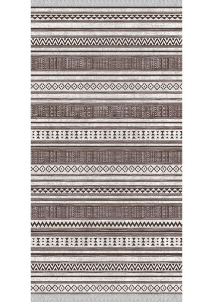 Decoser 4086 Kahverengi Iskandinav Desen Kaymaz Yıkanabilir Kilim