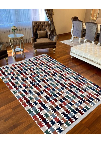 Decoser 4011 Renkli Otantik Kaymaz Yıkanabilir Kilim