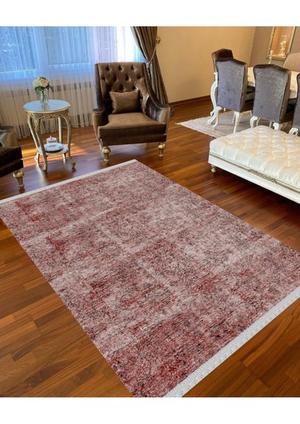 Decoser 4017 Kiremit Turuncu Renk Kaymaz Yıkanabilir Kilim