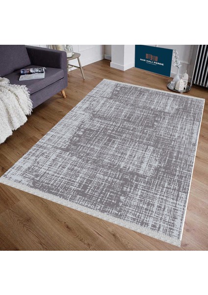 Decoser 4039 Düz Gri Kaymaz Yıkanabilir Kilim