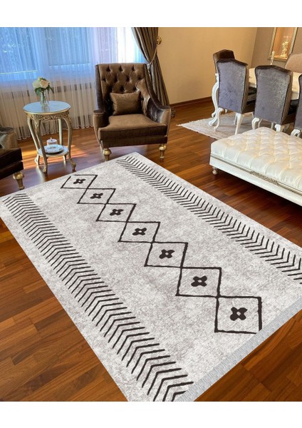 Decoser 5029 Iskandinav Desen Yıkanabilir Pamuk Taban Kilim