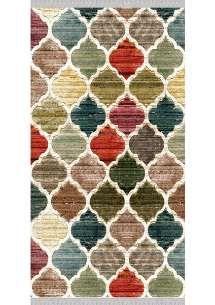 Nar Store Home Decoser 4010 Renkli Kaymaz Yıkanabilir Kilim