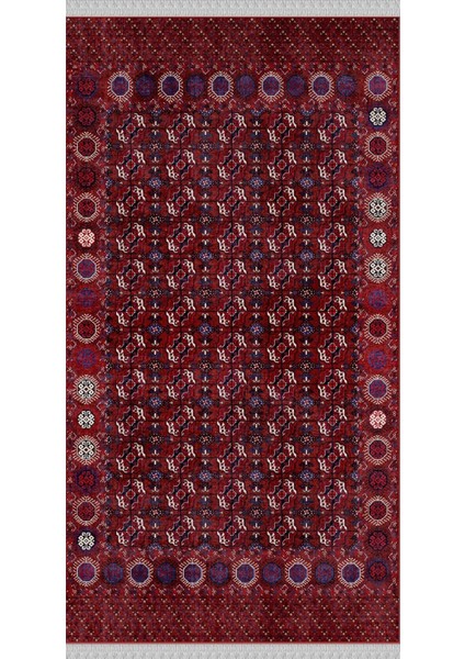 Decoser 4036 Bordo Otantik Kaymaz Yıkanabilir Kilim modelleri