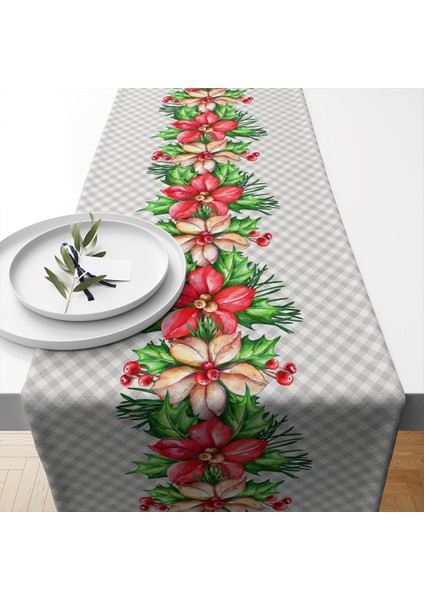 Runner Premium Kumaş 40*140 cm Özel Tasarımlı Masa Örtüsü Runner