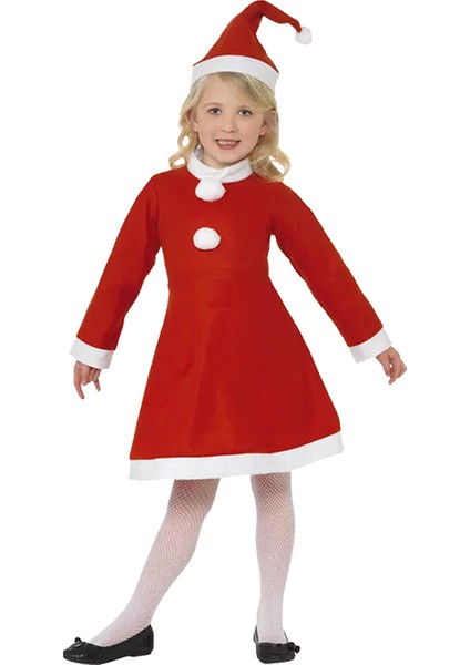 Yılbaşı Noel Polar Kumaş 2 Parça Kostüm Seti, 3/4 Yaş - Kız indirimleri