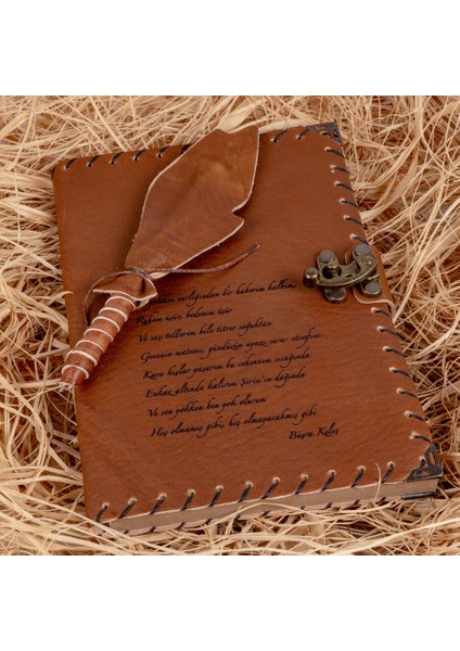 Kişiye Özel Mesajlı Deri Defter