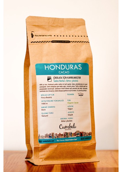 Honduras Organik Çekirdek Cacao 250 gr