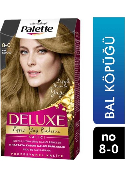 Palette Deluxe Eşsiz Yağ Bakımı Saç Boyası Bal Köpüğü 8-0 6281031272091 Saç Boyası