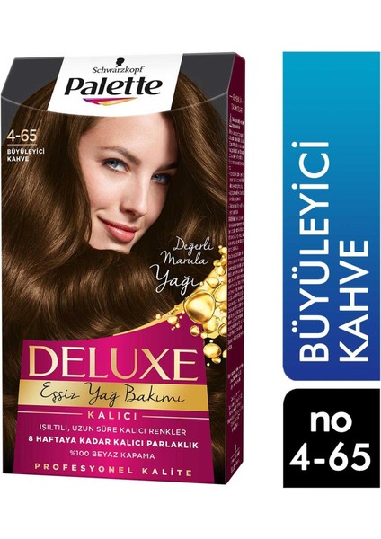 Palette Deluxe Eşsiz Yağ Bakımı Saç Boyası Büyüleyici Kahve 4-65 6281031271254 Saç