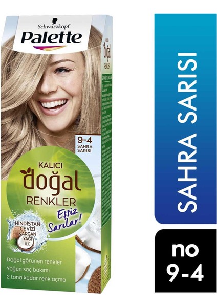 Palette Doğal Kalıcı Renkler Saç Boyası Sahra Sarısı 9-4 3838824346694 Saç Boyası