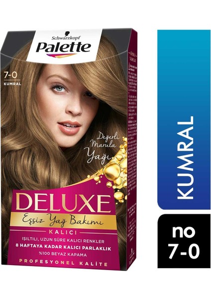 Palette Deluxe Eşsiz Yağ Bakımı Saç Boyası Kumral 7-0 6281031271940 Saç Boyası