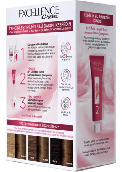 Loreal Paris Excellence Creme Saç Boyası - 6 Açık Kahve Kategori: Saç Boyası modelleri