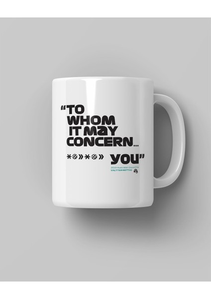 Valtteri Bottas To Whom It My Concern Baskılı Beyaz Kahve Kupa Bardak