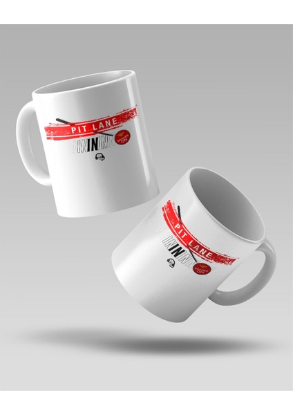 In In In Pit Stop Baskılı Beyaz Kahve Kupa Bardak fiyatları