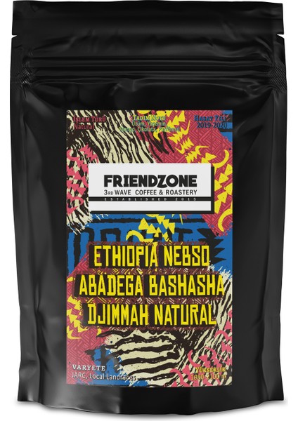 Ethiopia Nebso Abadega Bashasha Natural Yöresel Kahve 250 gr