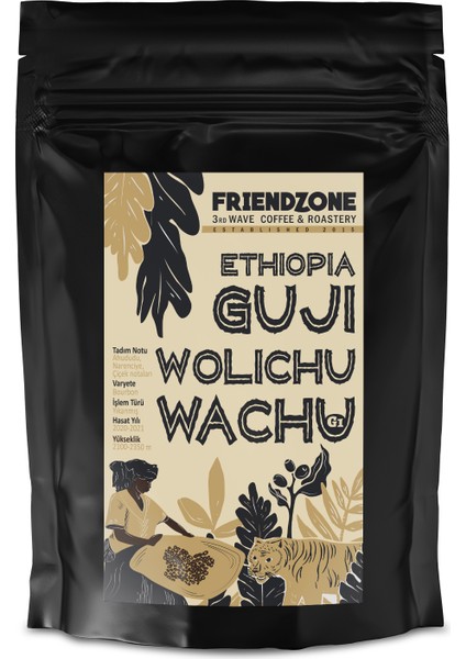 Ethiopia Guji Wolichu Wachu Yöresel Kahve 250 gr
