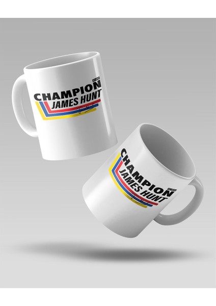 James Hunt Champion 1976 Baskılı Beyaz Kahve Kupa Bardak fiyatları