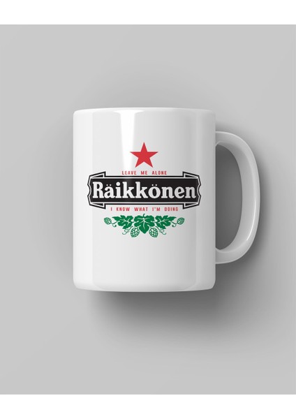 Kimi Raikonen Leave Me Alone Baskılı Beyaz Kahve Kupa Bardak