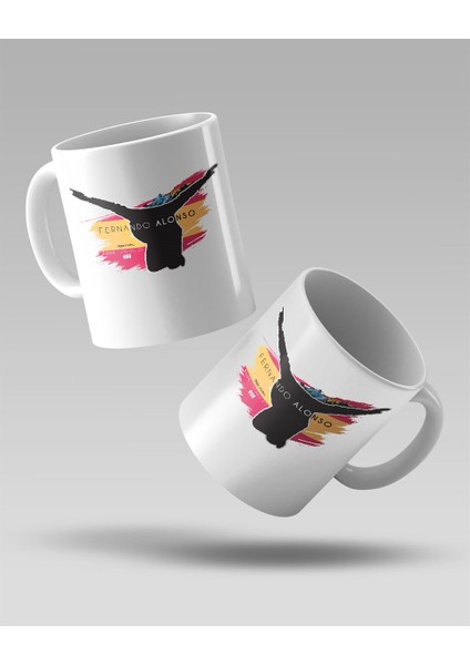 Fernando Alonso Shape Of Victory Canada 2006 Baskılı Beyaz Kahve Kupa Bardak fiyatları