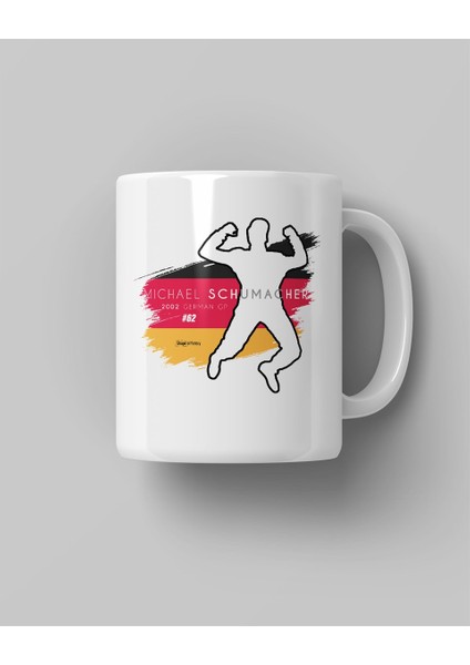 Michael Schumacher German 2002 Baskılı Beyaz Kahve Kupa Bardak
