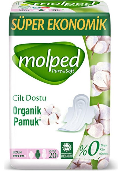 Pure&soft Süper Ekonomik Uzun 20 Li Hijyenik Ped