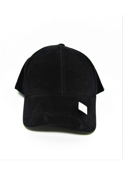 Salarticaret Süet Kep Siyah Şapka Arkadan Ayarlanabilir