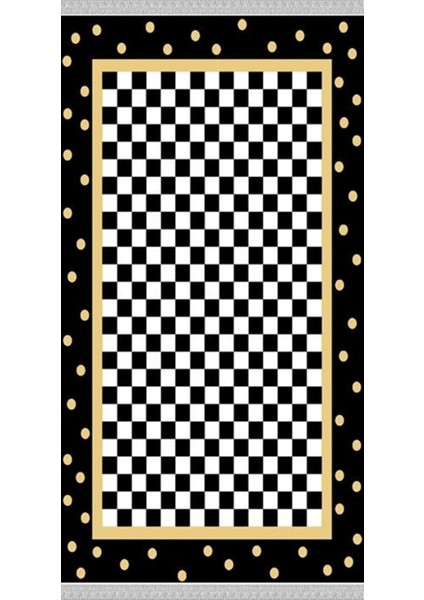 Decoser 2010 Siyah Beyaz Kaymaz Pamuk Tabanlı Yıkanabilir Mutfak Halısı fiyatları