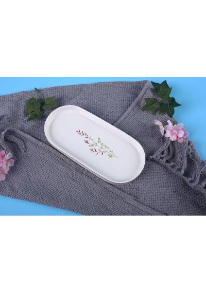 Roy Kıng Lavander 20X9 cm Kayık Tabak Mor Lavanta