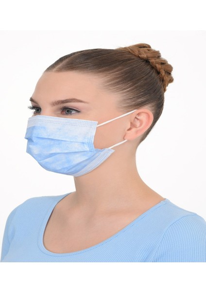 Medikal 3 Katlı Meltblownlu Burun Telli Cerrahi Maske - 50'li Kutu - Mavi fiyatları