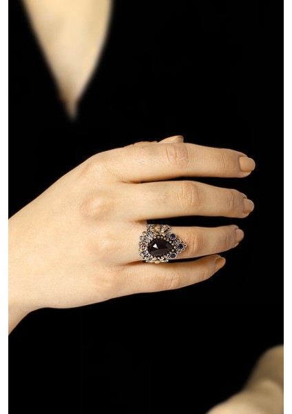 Safir Taşlı Telkari Işlemeli Gümüş Yüzük 2479 fiyatları