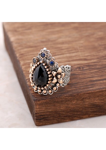 Safir Taşlı Telkari Işlemeli Gümüş Yüzük 2479 fırsatları