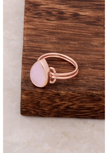 Pembe Quartz Taşlı Rose Gümüş Yüzük 2851 fiyatları