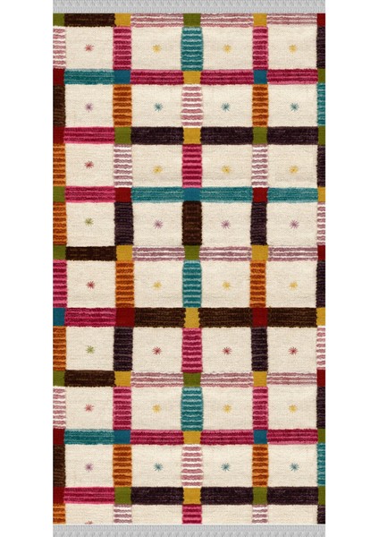 Decoser 4003 Renkli Kaymaz Yıkanabilir Kilim