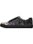 Erkek Vegan Deri Siyah Slip On Sneakers - Rock'n Roll Queen Tasarım 3