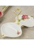 Kabartma Güllü 2 Li Çerezlik Bone China Gül Desenli Ikili Çerezlik 1