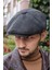 Erkek Kışlık Kasket Ingiliz Stili Peaky Blinders Siyah Noktalı Newsboy Trend 8 Parça Kasket 1