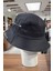 Kancalı Siyah Unisex Keten Bucket Şapka Kova Balıkçı Şapka Pamuk 4