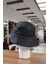 Kancalı Siyah Unisex Keten Bucket Şapka Kova Balıkçı Şapka Pamuk 5