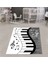 Piyano Desenli Müzik Notalı Halı Dijital Baskı Yıkanabilir Kaymaz Taban Modern Salon Halısı 1