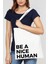 Beyaz Be A Nice Human Ham Bez Çanta 0760 1