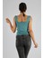 Minimalist Kare Yaka Kolsuz Crop Bluz - Günlük Şıklık 4