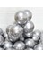 12" Krom Silver Gümüş Balon 5 Adet 1