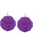 KF035 2'li Pompom Dekor Süs Mor 1