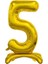 5 Ayaklı Rakam Folyo Balon Gold 32 Inch 1