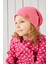Kız Bebek Çocuk Pembe Ip Detaylı Şapka Bere Boyunluk Takım Rahat %100 Pamuklu Kaşkorse Yerli 5