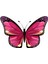 Kelebek Sticker - Mor 1