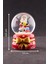 Dekoratif Yeni Yıl Noel Baba Yılbaşı Armağanı Yeni Yıl I Noel Baba Temalı Kurdele Detaylı Mini Boy Işıklı Kar Küresi 6,5 cm 4